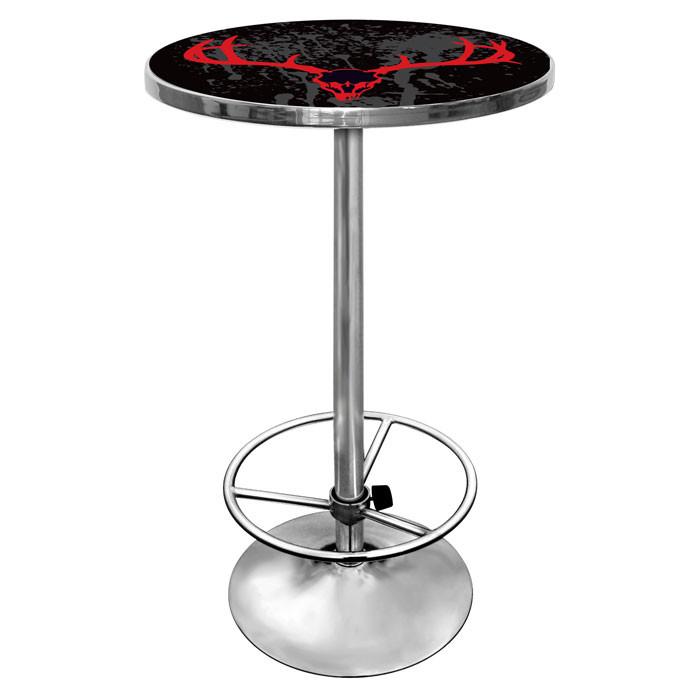 Adg Source Hunt2000-sk Hunt Skull Chrome Pub Table