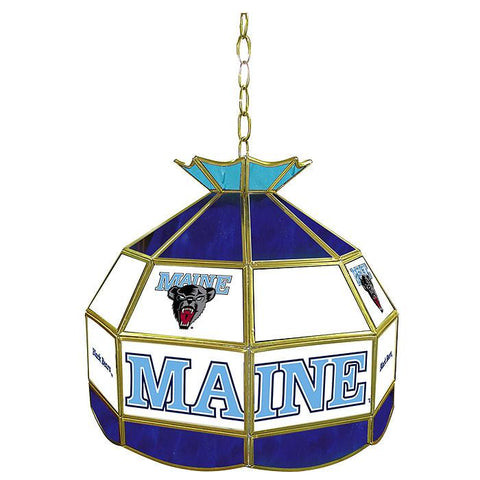 Trademark Commerce LRG1600-ME University of Maine Stained Glass Tiffany Lamp - 16 Inch