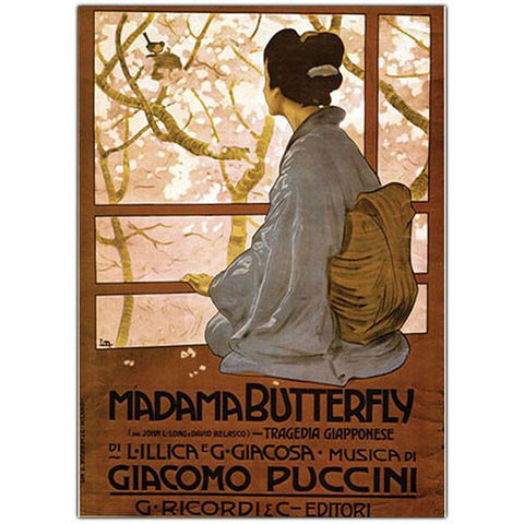Giacamo Puccini - Madam Butterfly-Framed 34x47 Canvas Art
