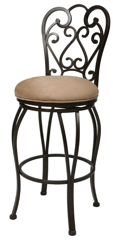 Tscshops Exclusive! Tsc Furniture 26" Barstool In Autumn Rust Upholstered In Moccasin Suede