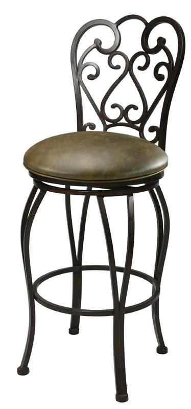 Tscshops Exclusive! Tsc Furniture 26" Barstool In Autumn Rust Upholstered In Florentine Coffee (set-up Version)