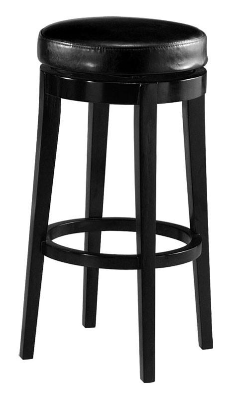 Tscshops Exclusive! Tsc Furniture 26" Backless Barstool In Feher Black Upholstered In Black Leather