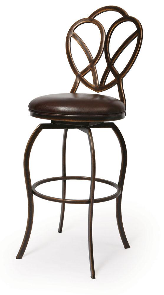 Tscshops Exclusive! Tsc Furniture 30" Barstool In Legacy Copper Upholstered In Bonded Marquesa Leather