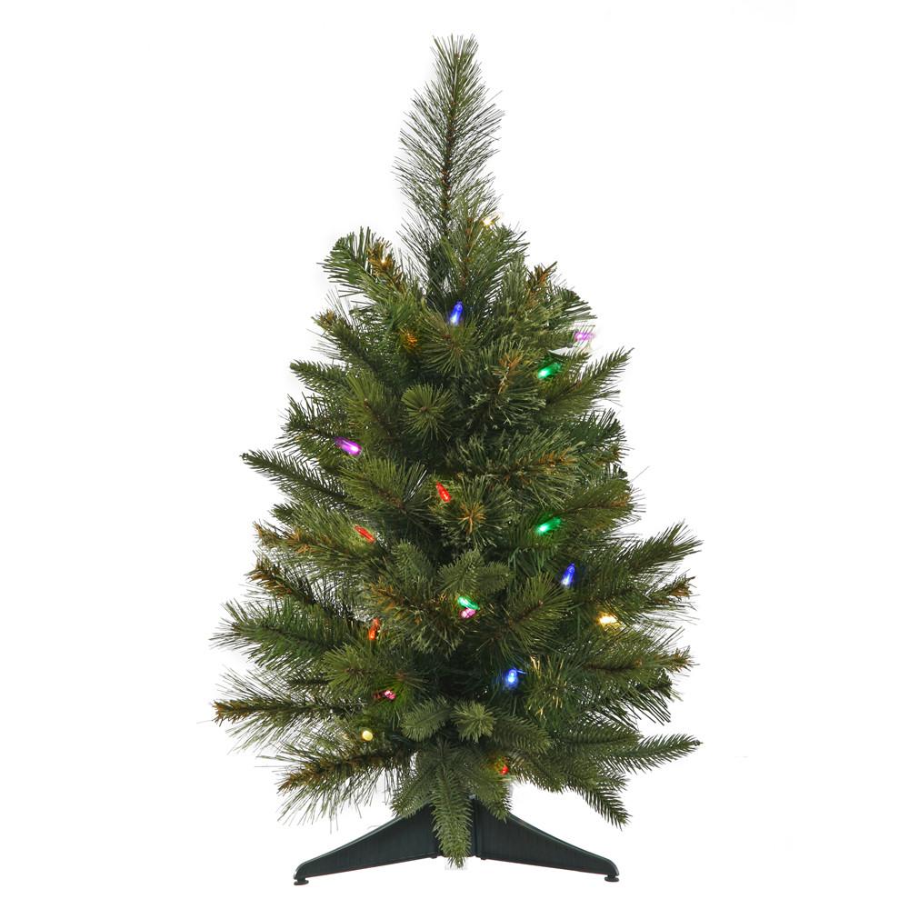 2 Vickerman A118526LED Cashmere Pine Green Christmas Tree