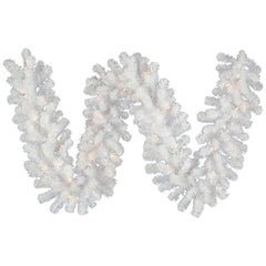 1.3' Vickerman A805816 Crystal White Garlands & Wreaths - Crystal White