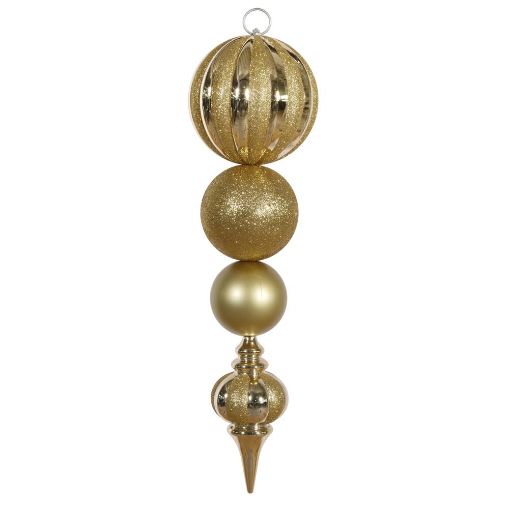 24 Vickerman N102908 Plastic Finial Gold