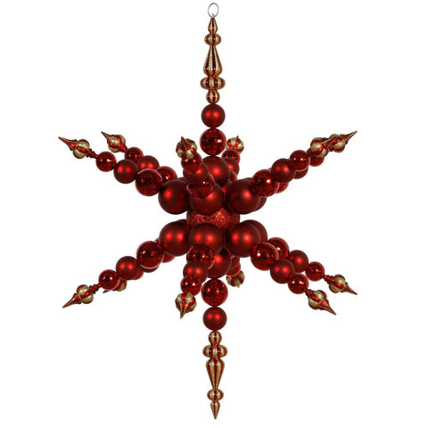 3.6' Vickerman N104503 Snowflakes - Red
