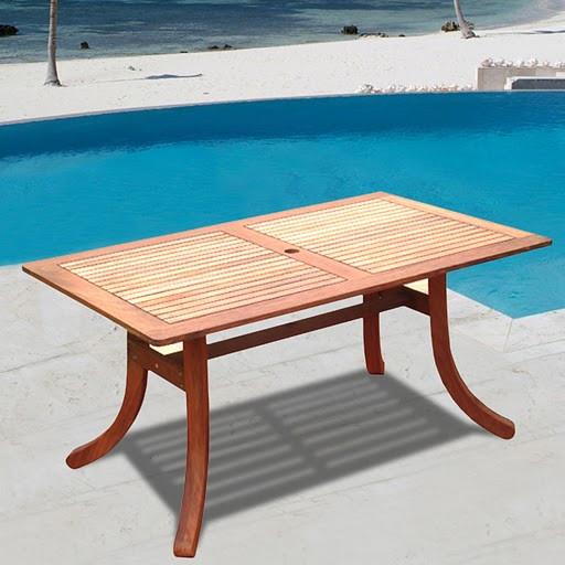 Vifah V189 Atlantic Rectangular Table