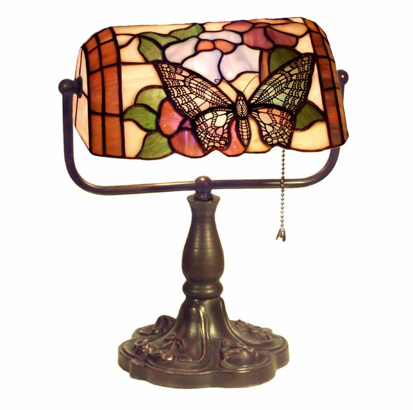 Tiffany Style Banker Butterfly Desk Lamp By Warehouse Of Tiffany Ks61 Mb51