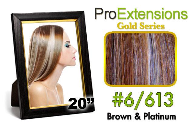 Pro-extensions Prct-20-6613 #6/613 Chestnut Brown W/platinum Highlights Pro Cute