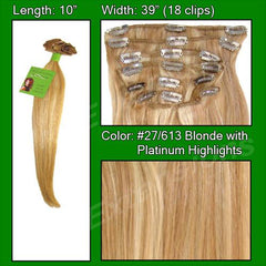 Pro-Extensions PRST-10-27613 #27/613 Golden Blonde w/ Platinum Highlights - 10 inch