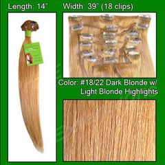 Pro-Extensions PRST-14-1822 #18/22 Dark Blonde w/ Light Highlights - 14 inch