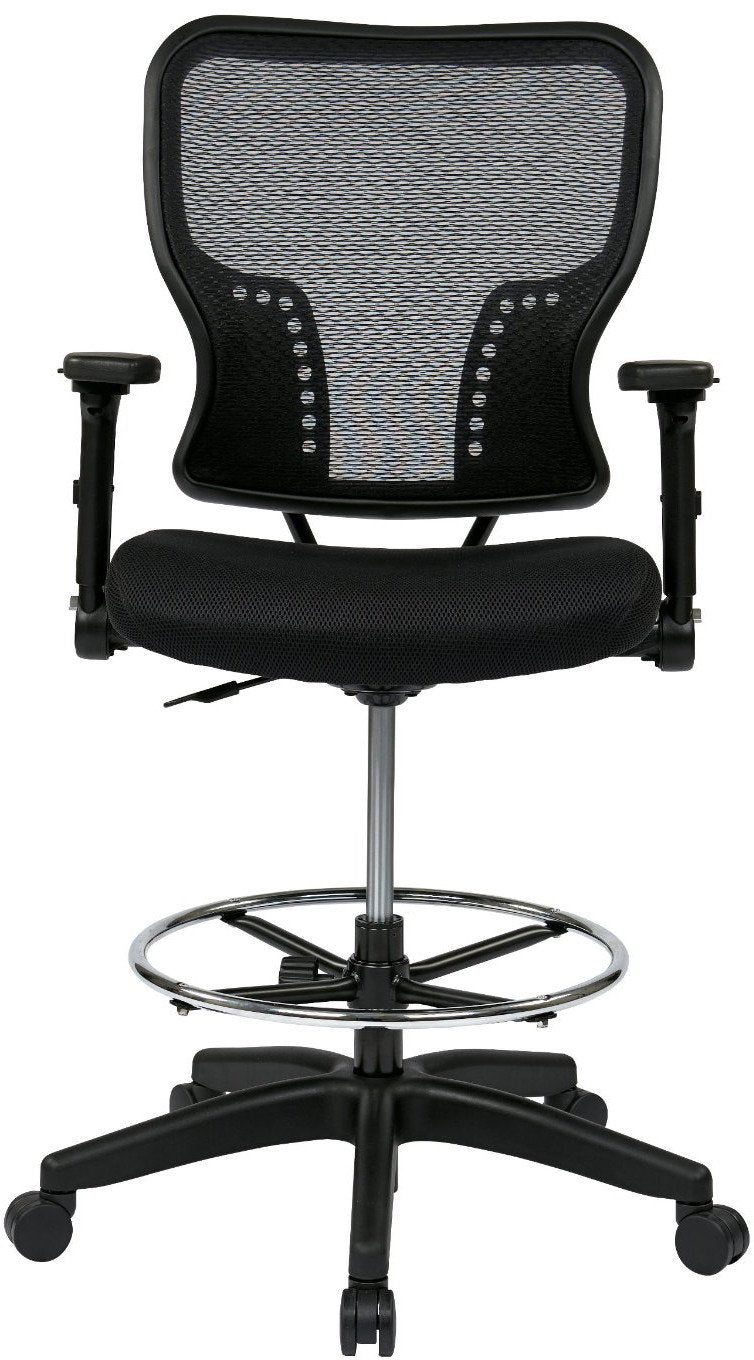 Space Seating 213-37n2f3d Deluxe Air Grid¨ Back And Padded Mesh Seat Chair With 4-way Adjustable Flip Arms