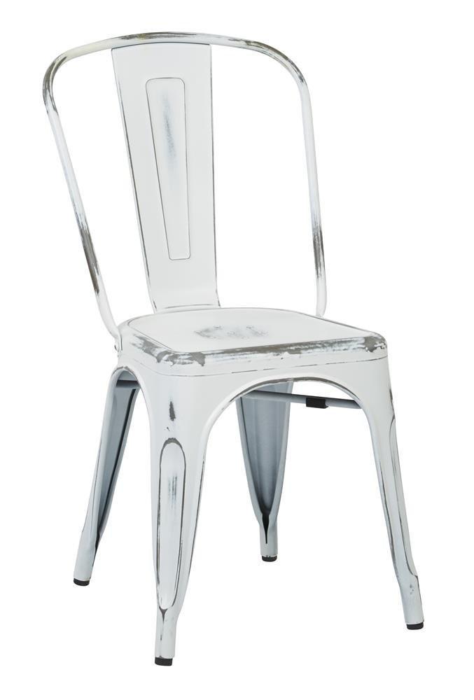 Osp Designs Brw29a2-aw Bristow Armless Chair, Antique White, 2 Pack