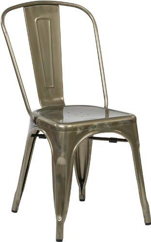 Osp Designs Brw29a2-gm Bristow Armless Chair, Gunmetal, 2 Pack