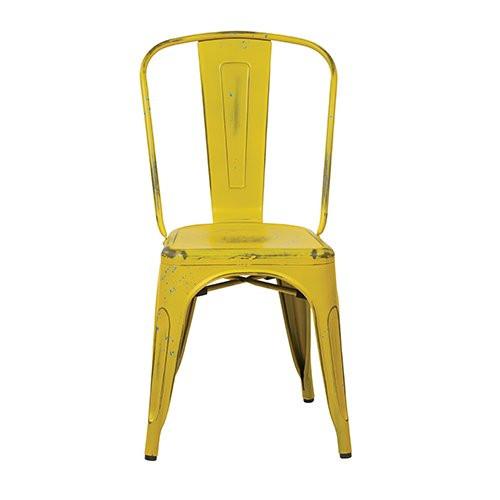 Osp Designs Brw29a4-ay Bristow Armless Chair, Antique Yellow With Blue Specks Finish, 4 Pack