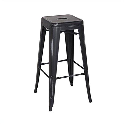 Osp Designs Brw3030a4-ab Bristow 30" Antique Metal Barstool, Antique Black Finish, 4 Pack