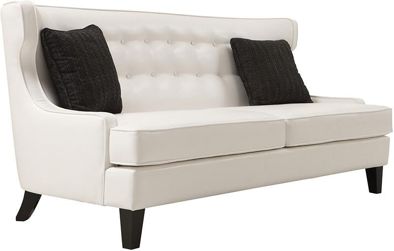 Armen Living Lcsk3wh Skyline Sofa In Cream Bonded Leather