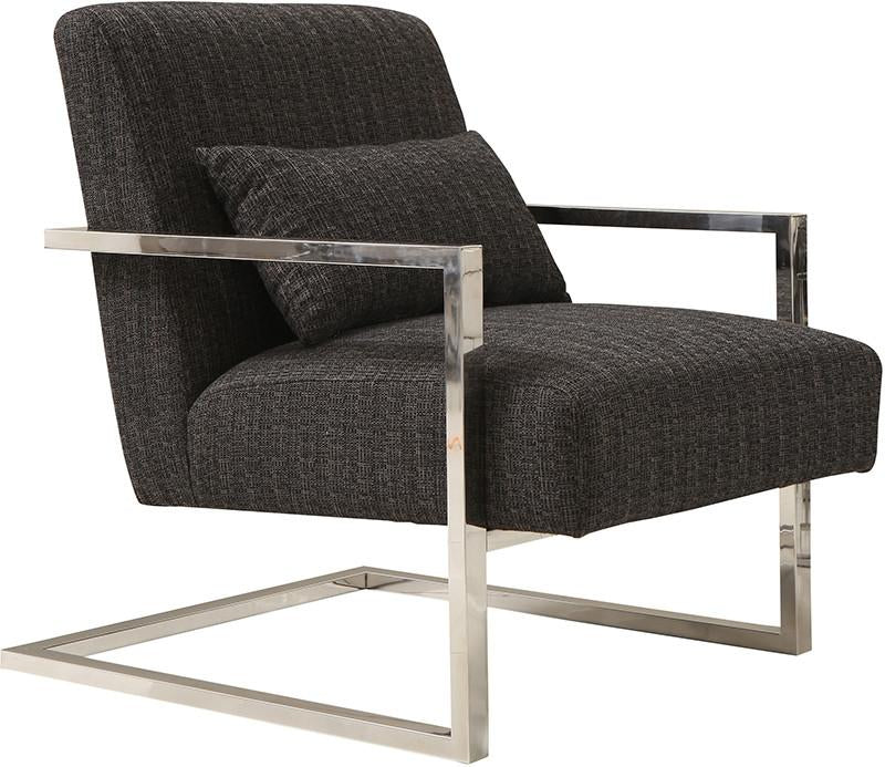 Armen Living Lcskchch Skyline Accent Chair In Charcoal Fabric