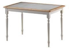 Boraam 70100 30"x45" Tile Top Table, White/natural