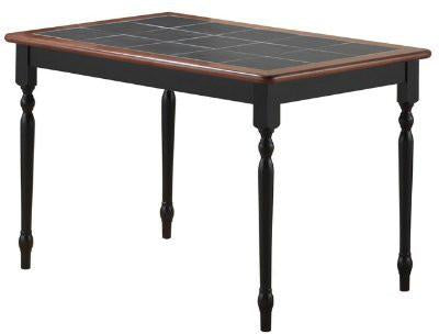 Boraam 70500 30"x45" Tile Top Table, Black/cherry