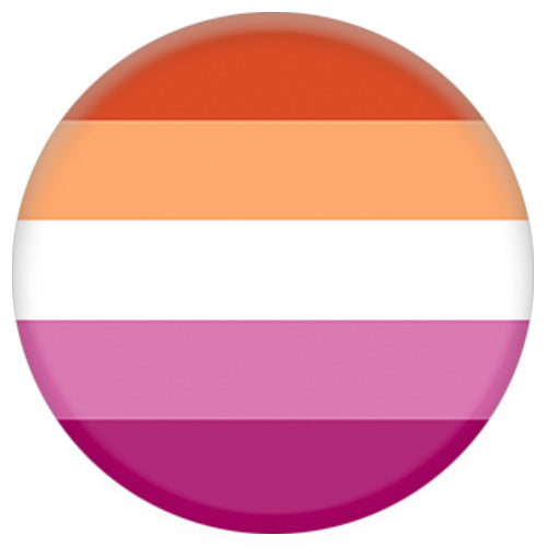 Lesbian Pride 5 Colour Orange Pink Flag Small Pin Badge