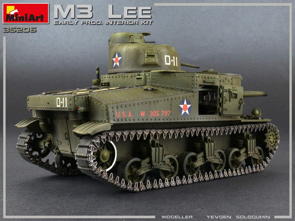 Miniart 1 35 M3 Lee Early Production Tank W Full Interior New Tool Kit