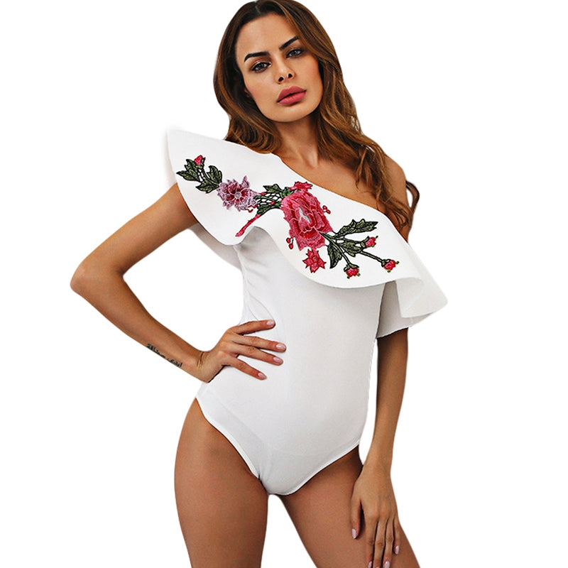 embroidered bodysuit