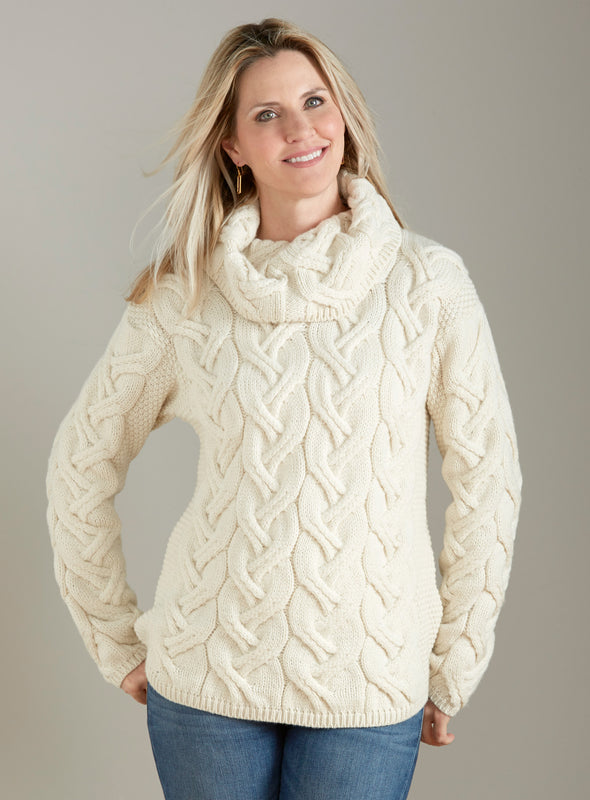 Super Soft Irish Cowl Neck Sweater | Petalura