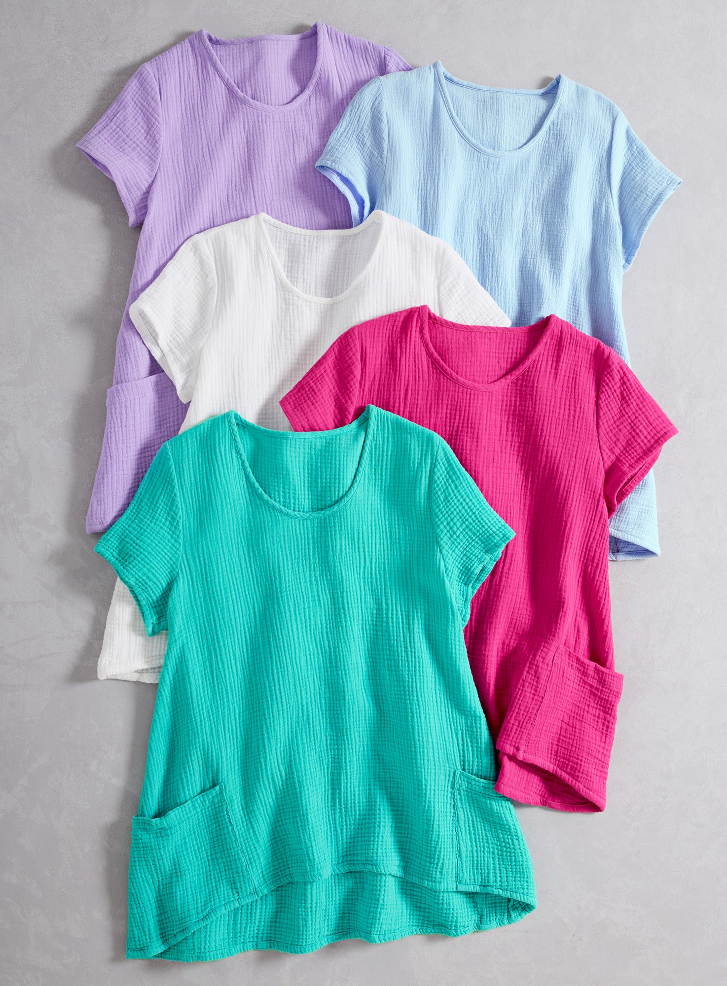 Cotton Ripple Trapeze Top | Petalura