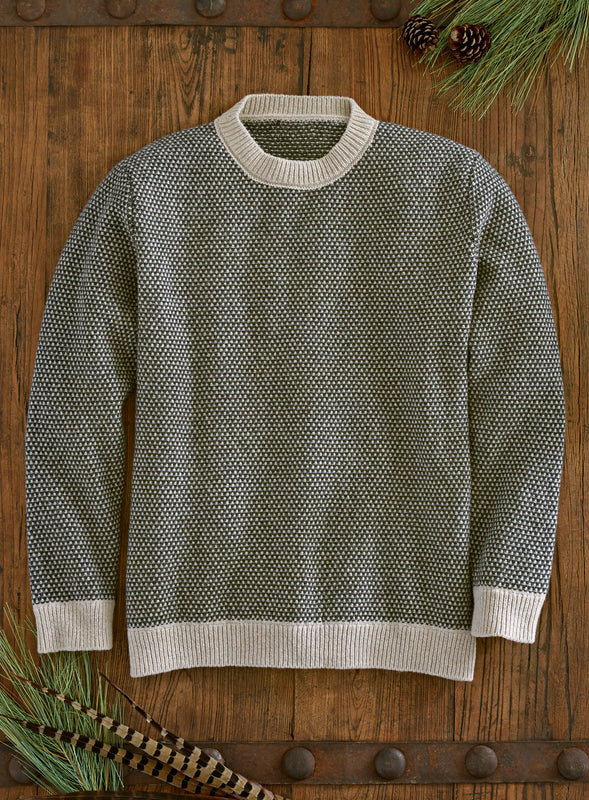 Bird's-eye Lambswool Sweater | Petalura