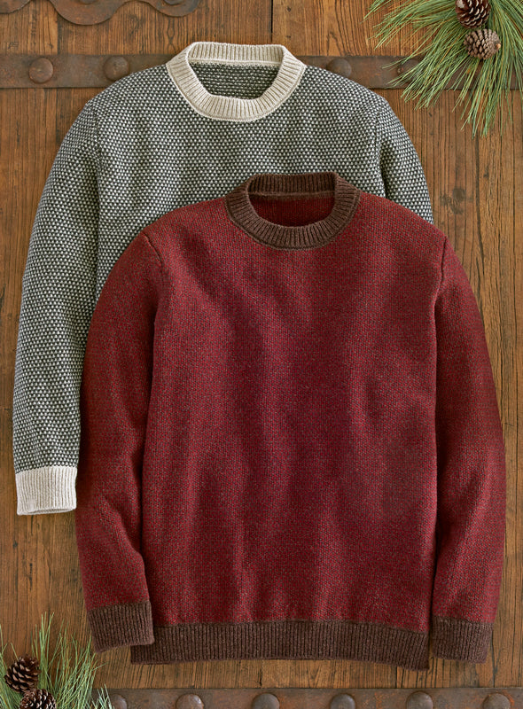 Bird's-eye Lambswool Sweater | Petalura