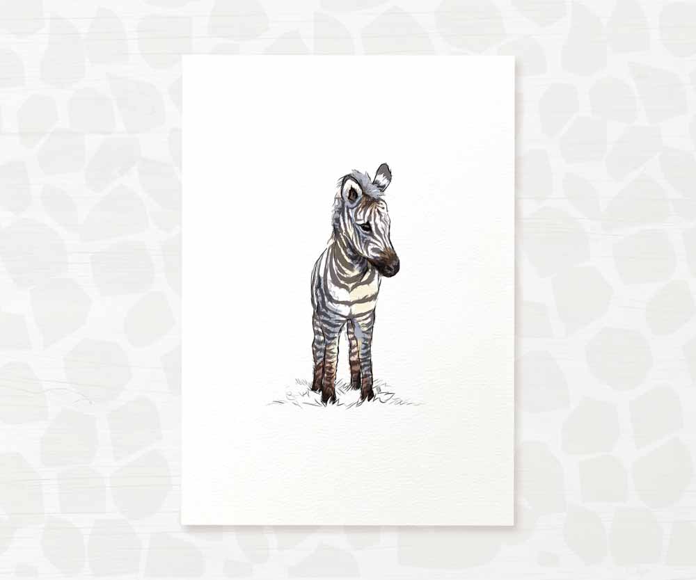Zebra safari nursery art print