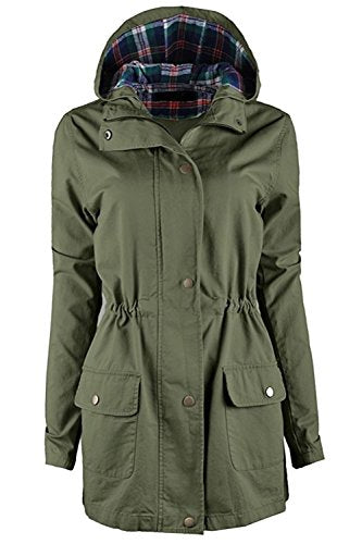 Women's Zip Up Military Anorak Jacket W/Hood – Dresscount