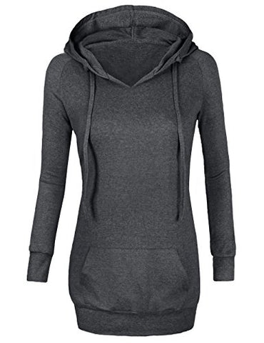 Womens Long Sleeves With Pocket Coat Jacket Hooded Sweatshirt Wrapped ...