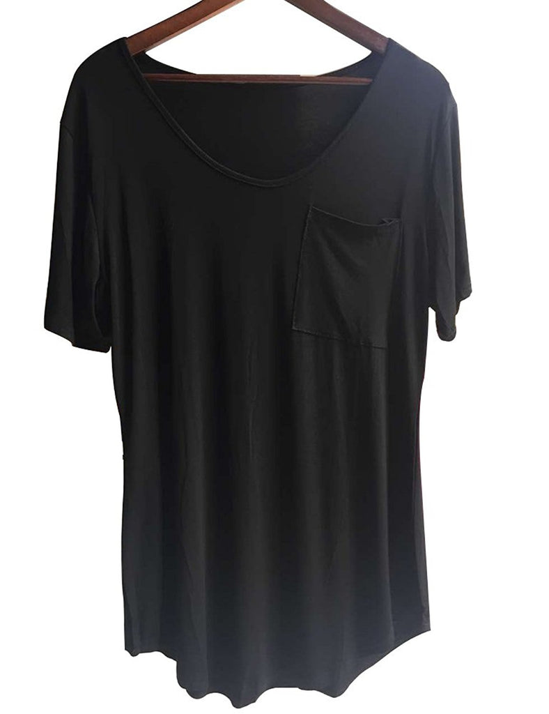 Womens Casual Scoop Collar Plus Size T Shirts Summer Tops Tee – Dresscount