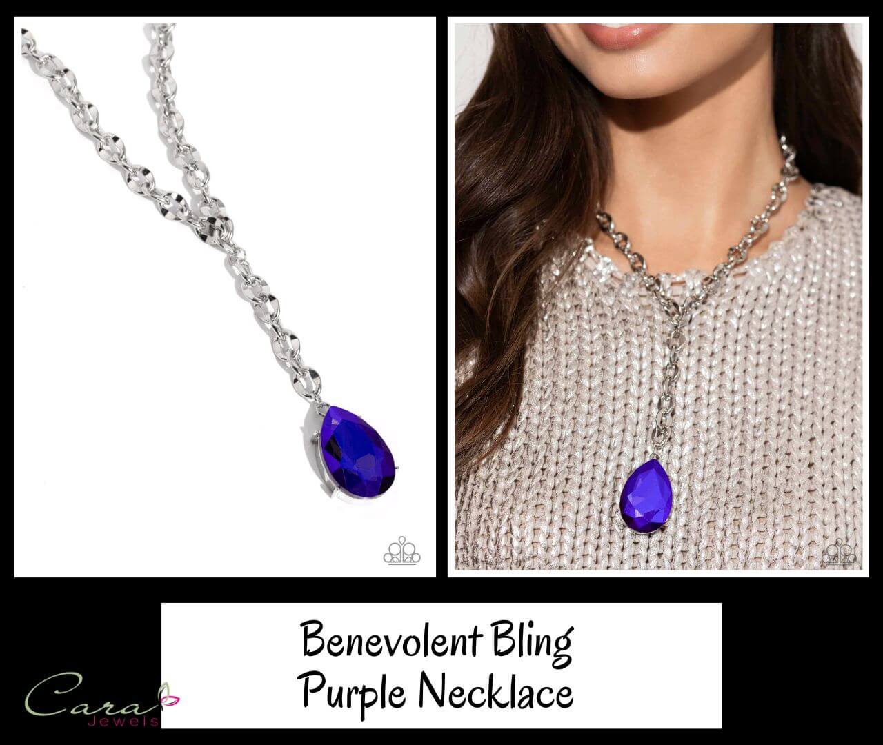 Paparazzi Benevolent Bling Purple Necklace on CarasShop.com