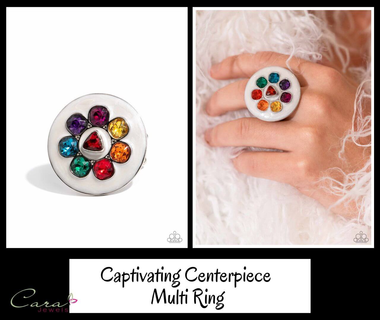 Paparazzi Captivating Centerpiece Multi Ring on CarasShop.com