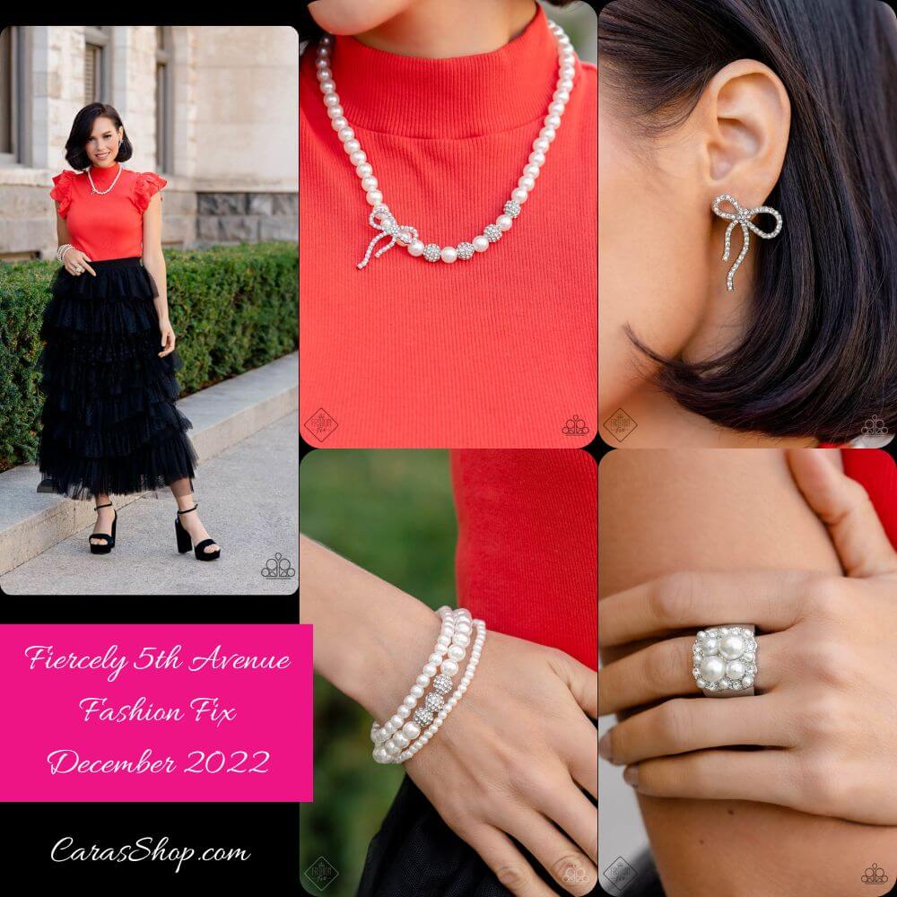December 2022 Fiercely 5th Avenue Fashion Fix set jewelry collage on CarasShop.com