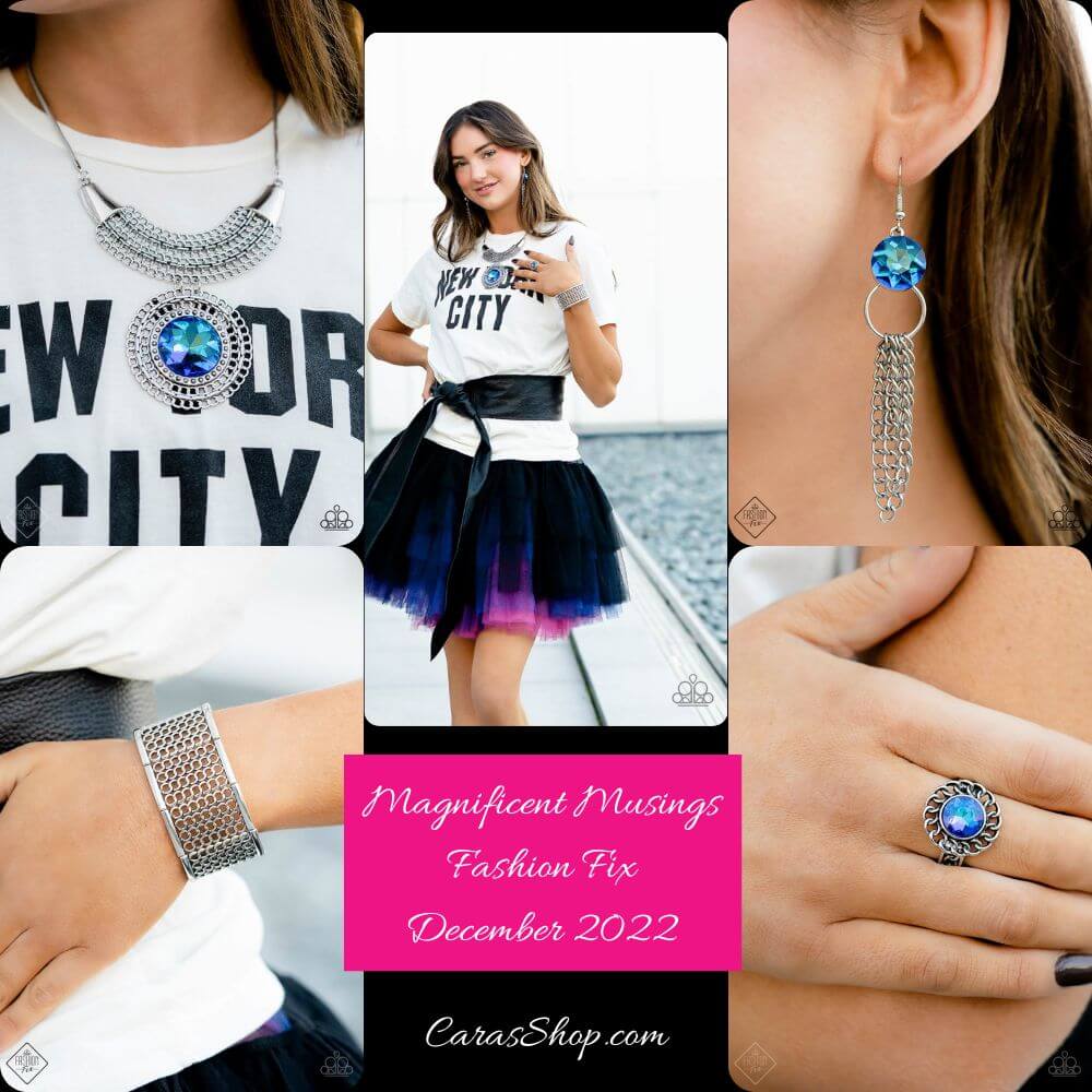December 2022 Magnificent Musings Fashion Fix set jewelry collage on CarasShop.com
