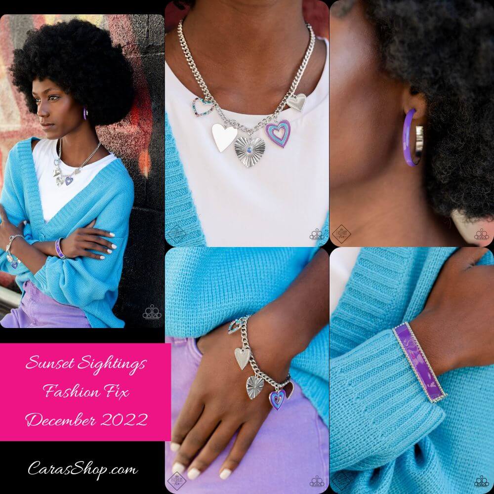 December 2022 Sunset Sightings Fashion Fix set jewelry collage on CarasShop.com