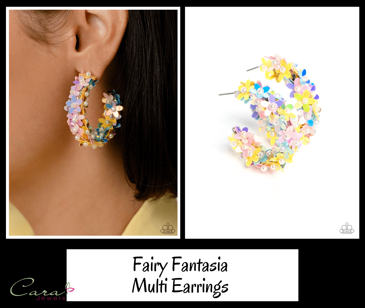 Paparazzi Fairy Fantasia Multi Hoop Earrings collage - Life of the Party Mar23 on CarasShop.com