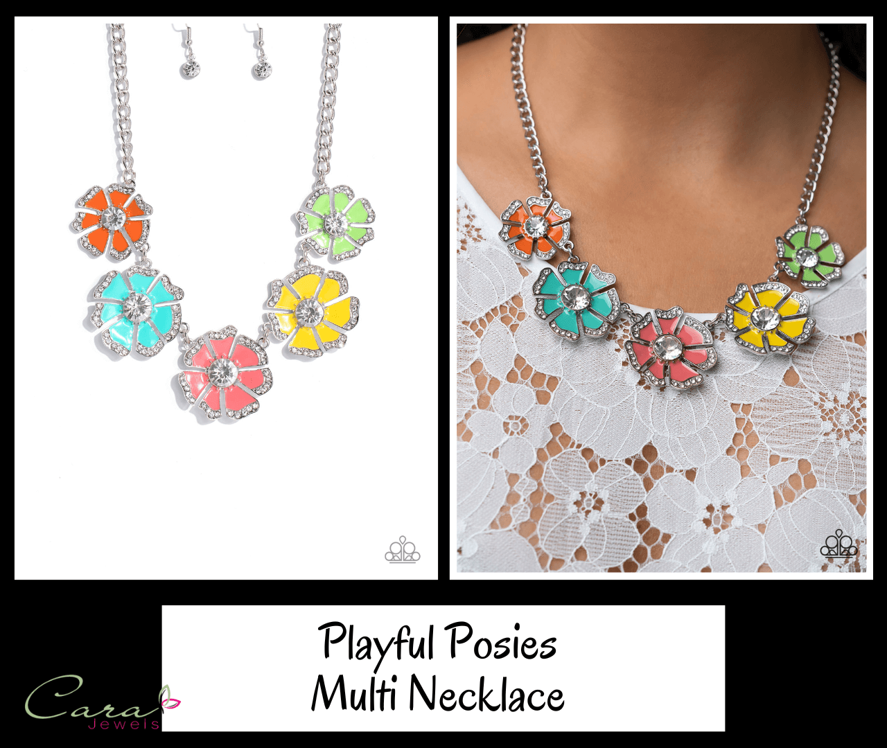 Paparazzi Playful Posies Multi Necklace