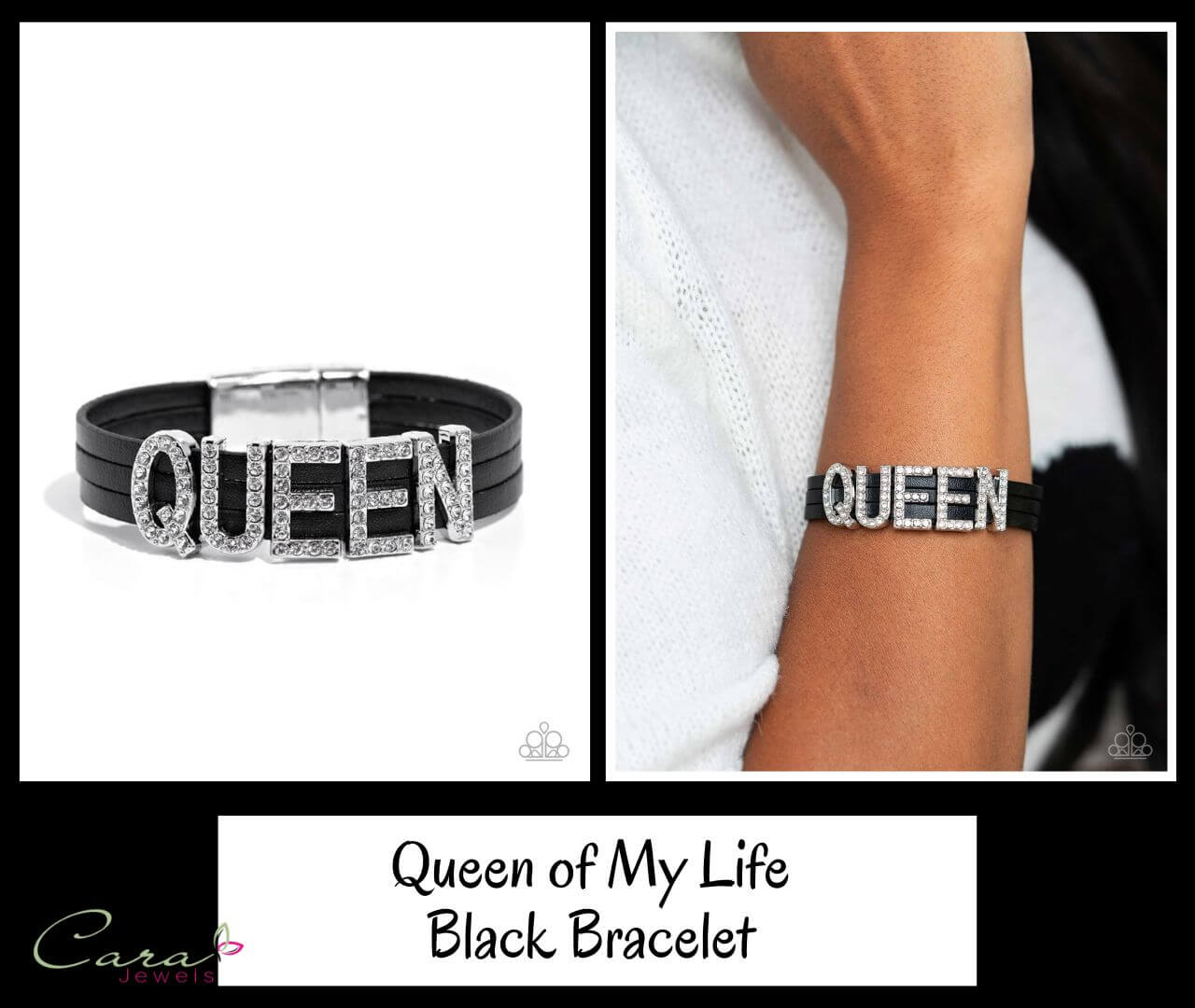 Paparazzi Queen of My Life Black Bracelet on CarasShop.com