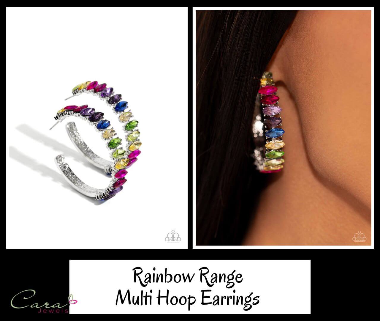 Paparazzi Rainbow Range Multi Hoop Earrings on CarasShop.com