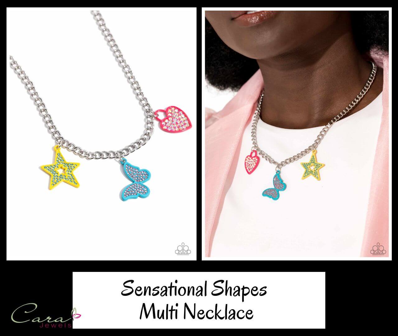 Paparazzi Sensational Shapes Multi Necklace on CarasShop.com