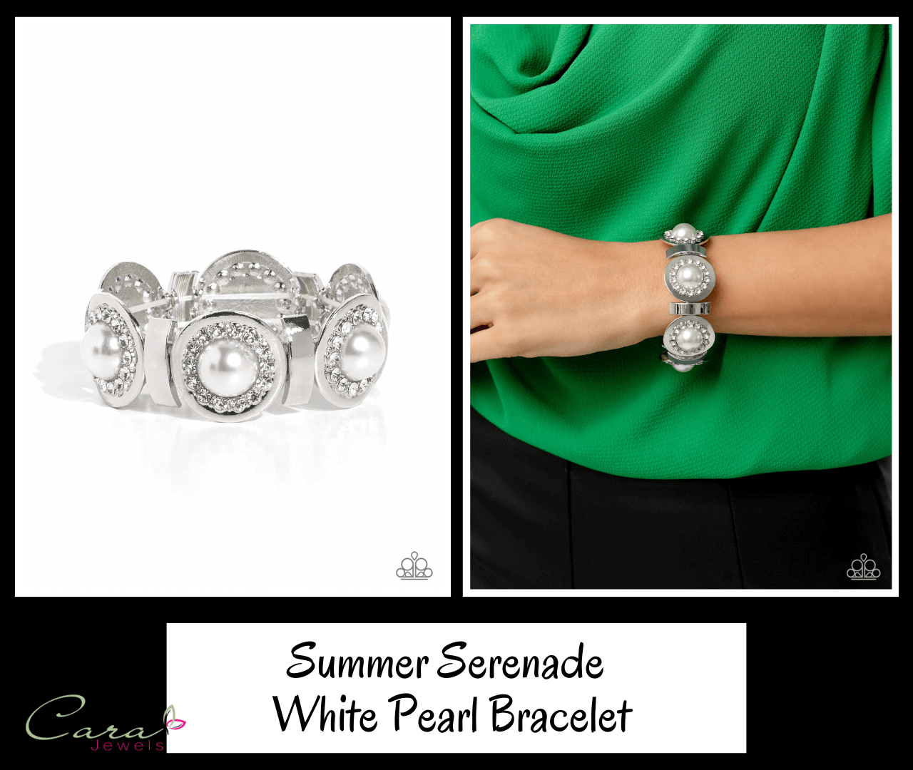 Paparazzi Summer Serenade White Pearl Bracelet on CarasShop