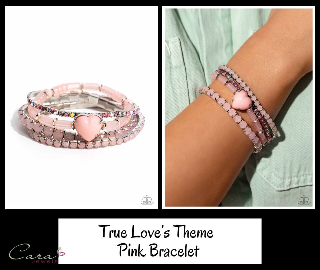 Paparazzi True Love's Theme Pink Bracelet on CarasShop.com