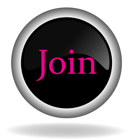 Join Paparazzi black button pink text.  CarasShop.com