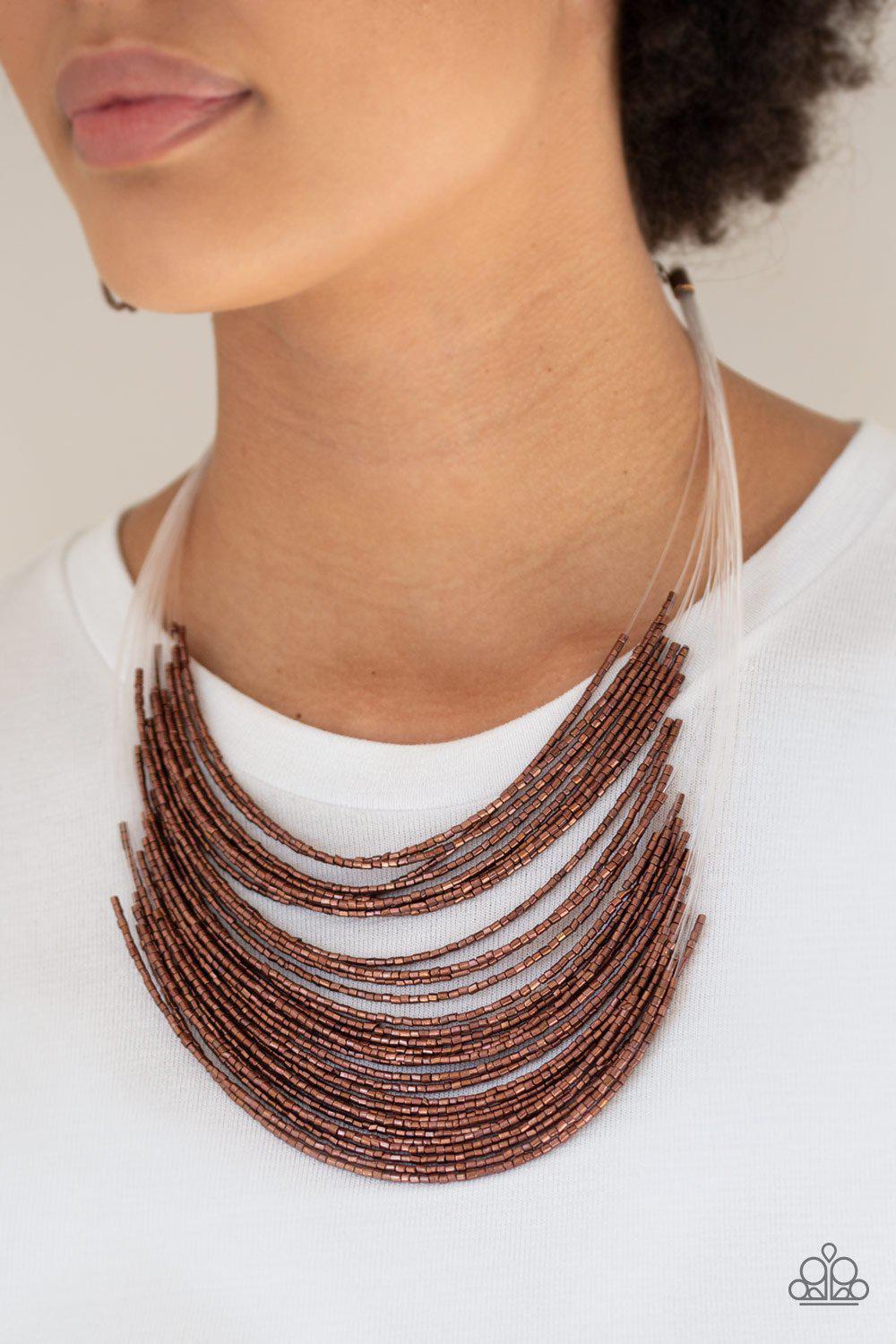 Glitzy Gusto Copper Necklace - Jewelry by Bretta